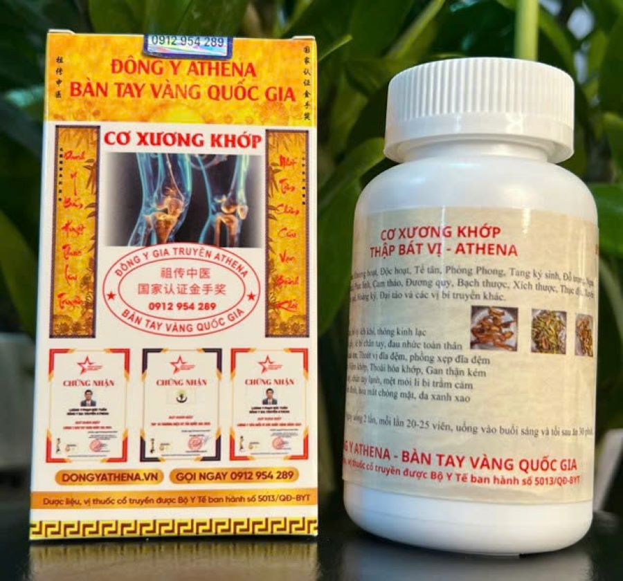 Thập Bát Vị Athena – Giải pháp vàng từ 18 vị thảo dược quý đặc trị xương khớp.